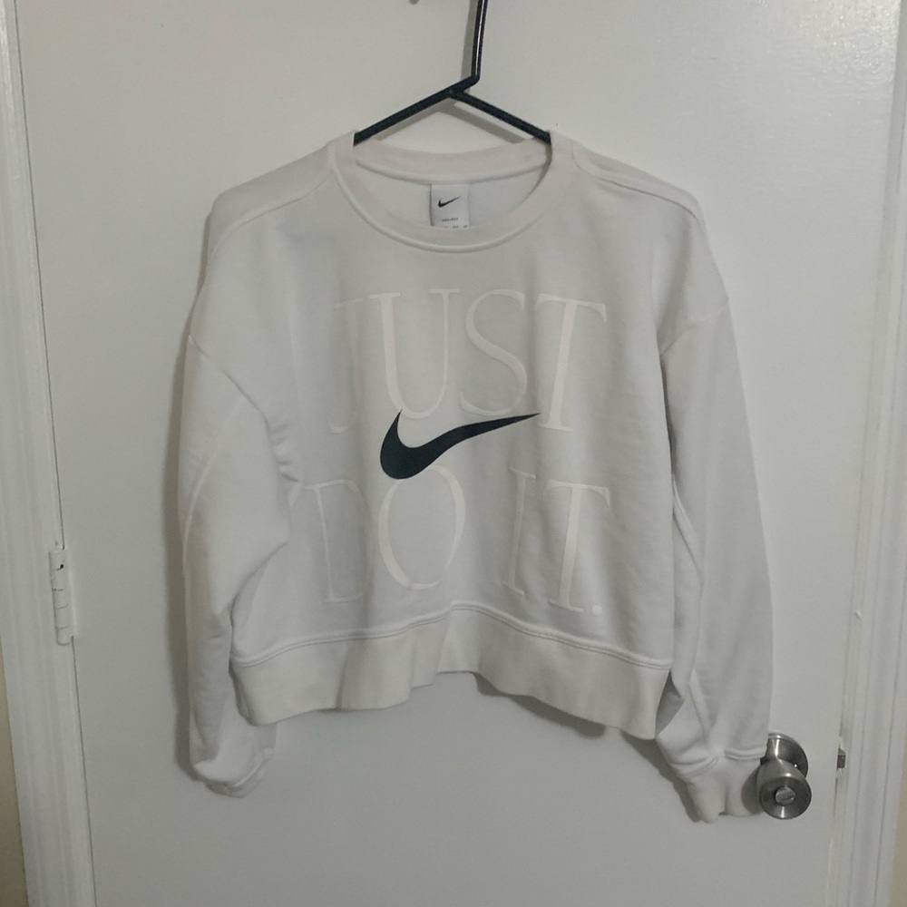 Nike Women's White 'Just Do It' Sweatshirt